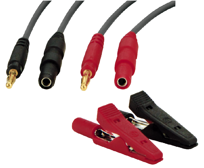 1 Paar Elektrodenkabel grau