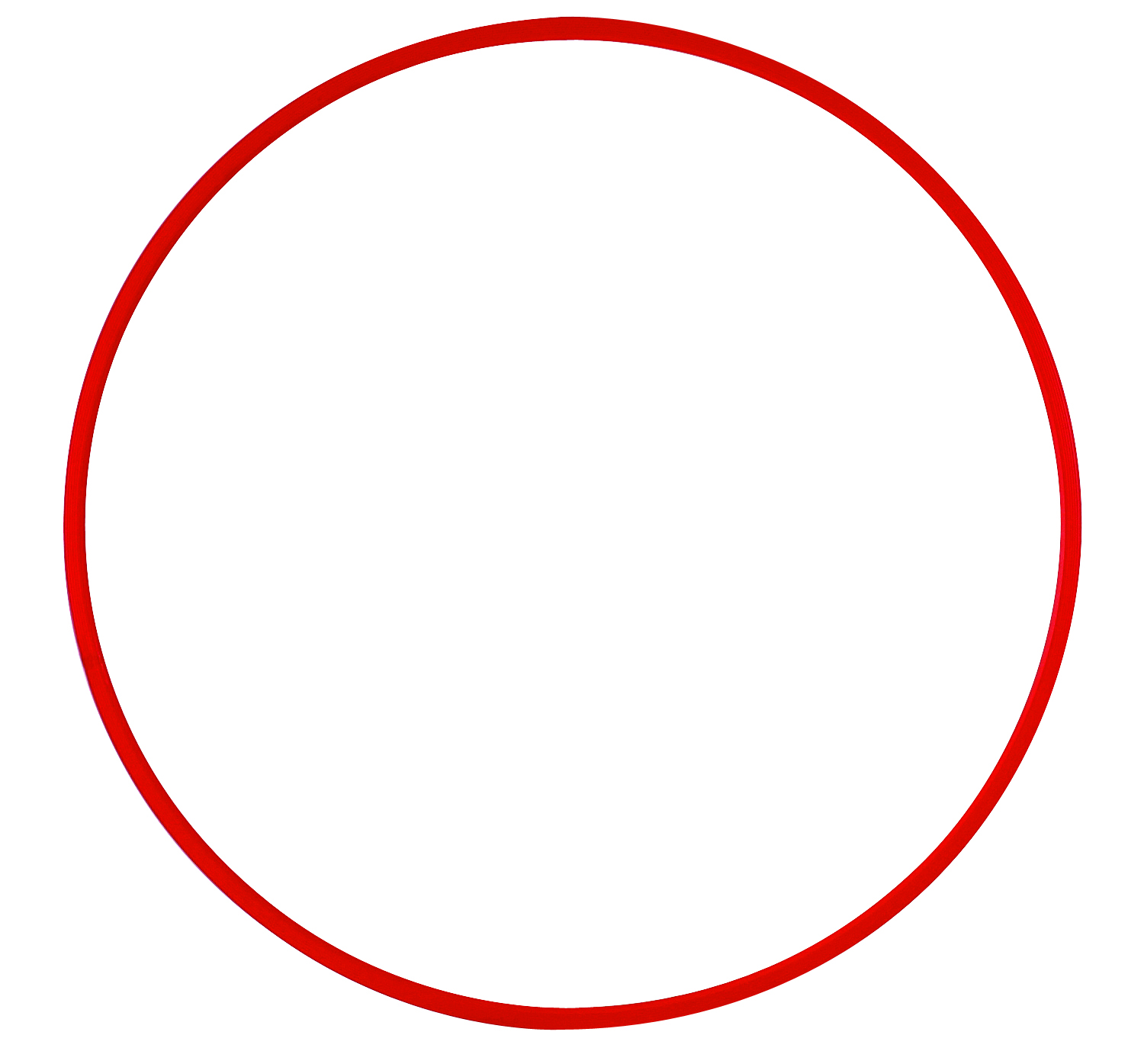 Gymnastikreifen aus PVC - rot