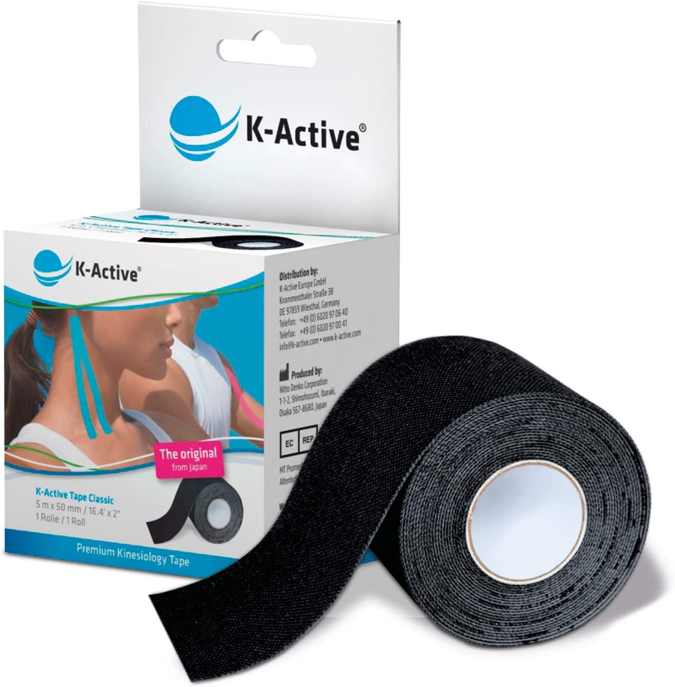 K-Active Tape, 5,0 cm x 5 m schwarz