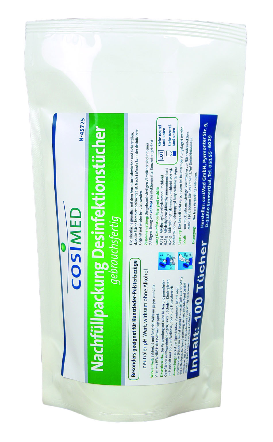 Desinfektionstücher Nachfüllpack 100 St.