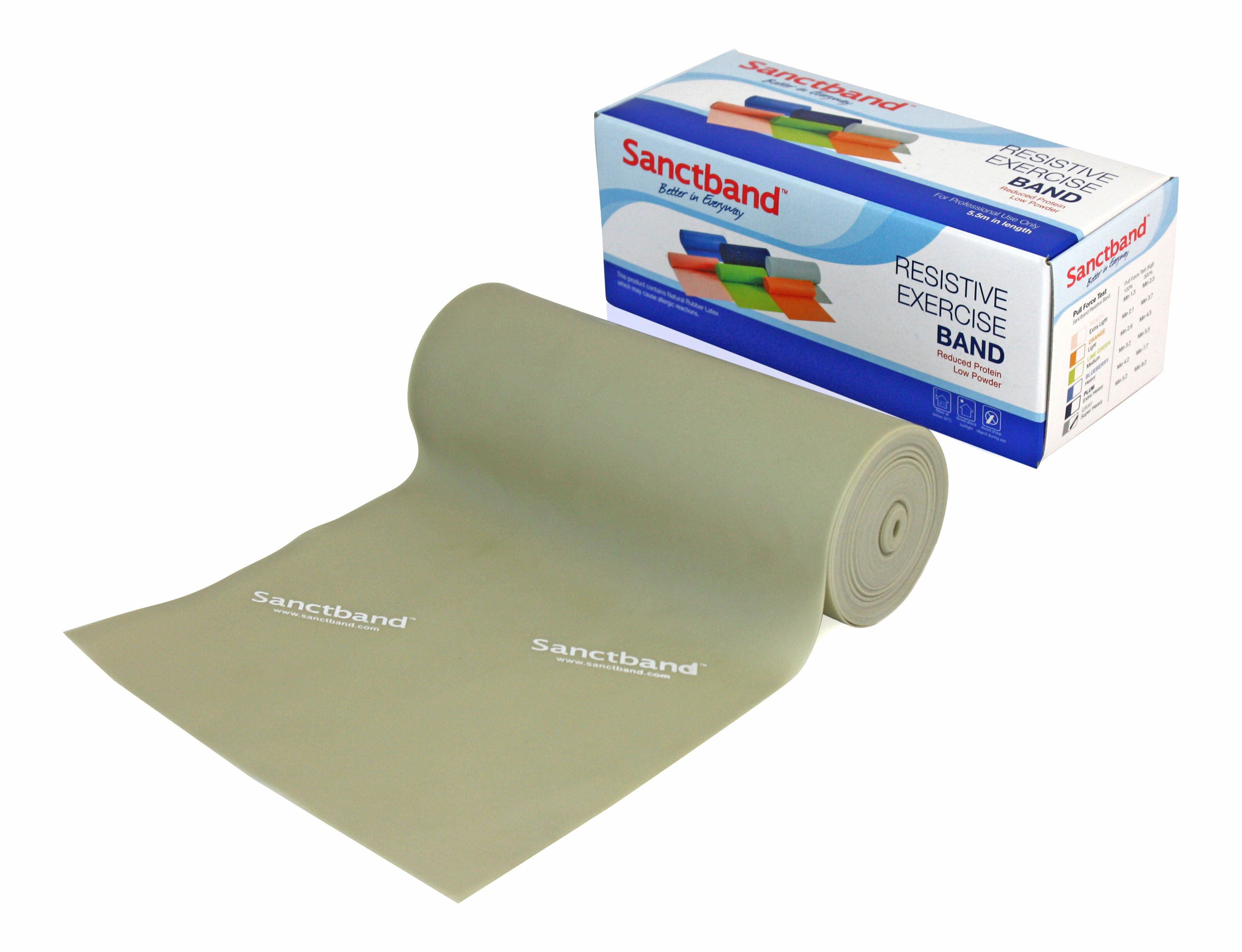 Sanctband™ Übungsband 5,5 m super stark - grau