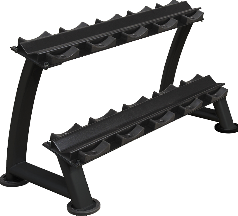 Hantelablage für 5 Paar Kurzhanteln - 2 stöckig - schwarz