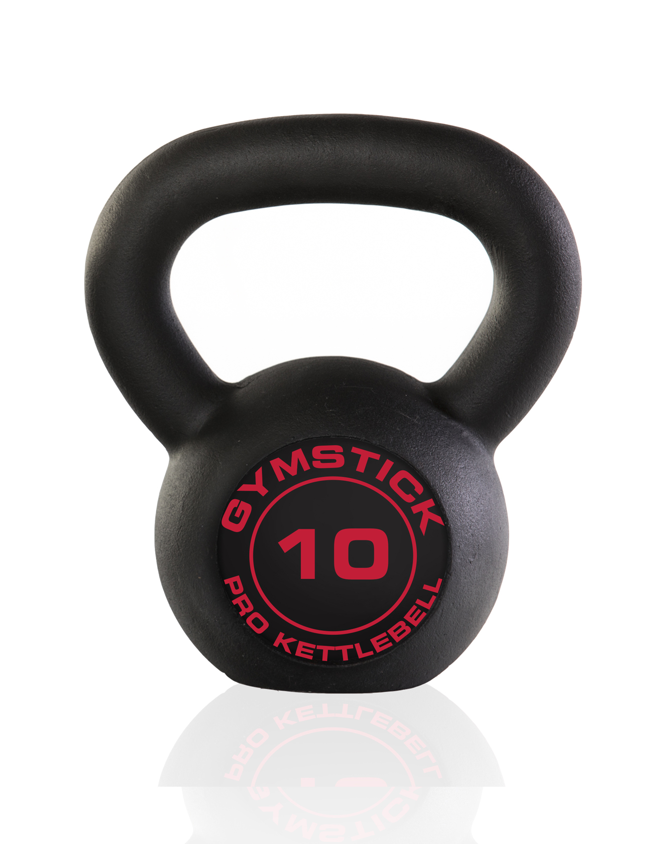 Kettlebell aus Gußeisen 10 kg schwarz