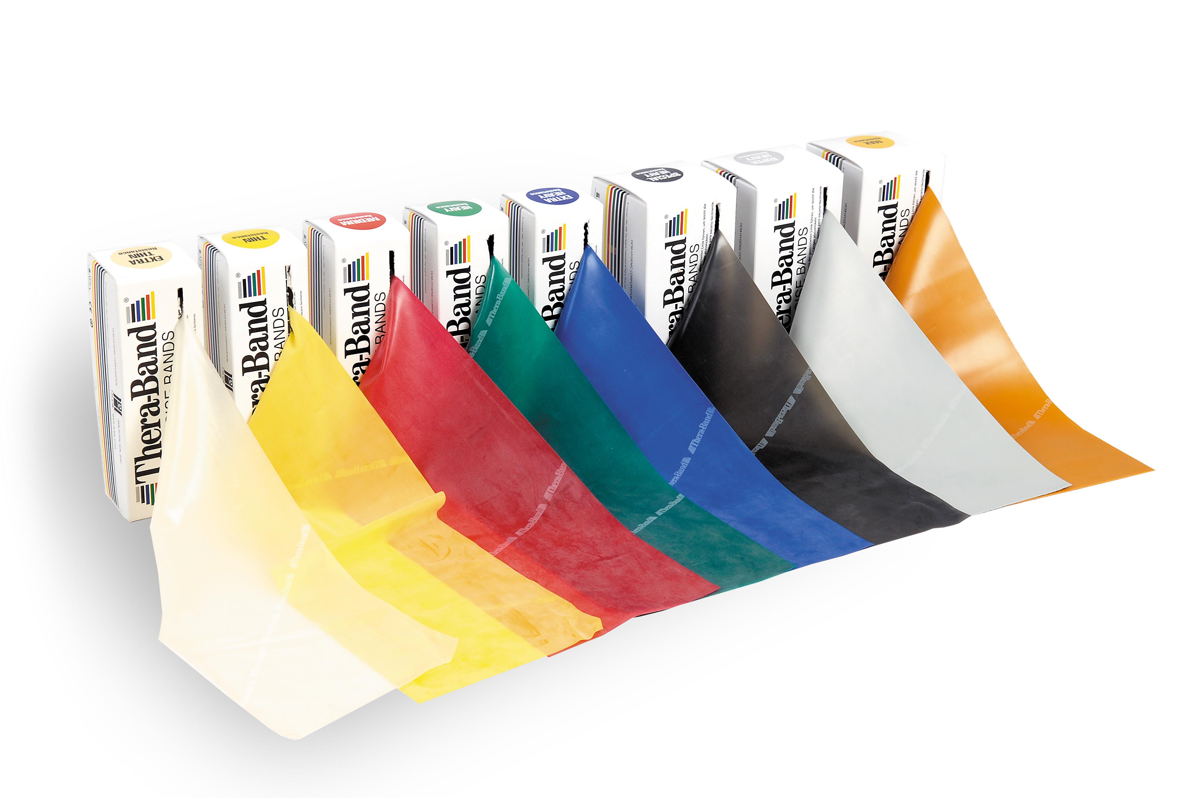 Thera-Band ca. 5,5 m Rolle super stark - silber