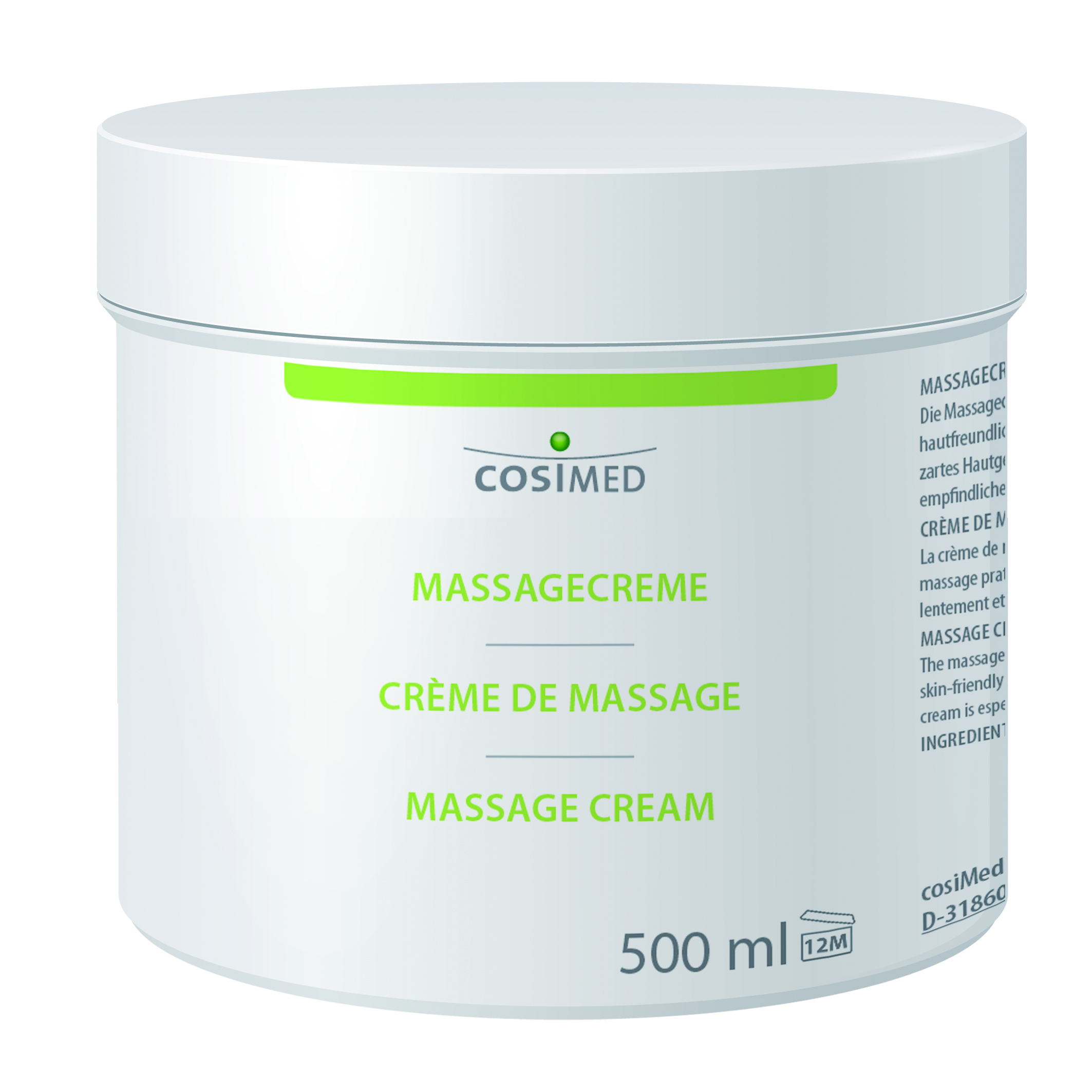 Massagecreme mit frischem Duft 500 ml